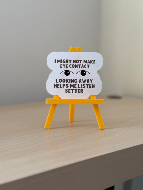 Eye Contact Is Overrated Sticker | Neurodivergent Vinyl Sticker