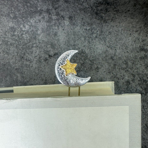 Marque-page fait main Lune d'argent