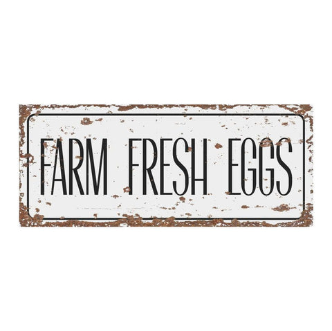 Farm Fresh Eggs Metal Vintage Wall Sign