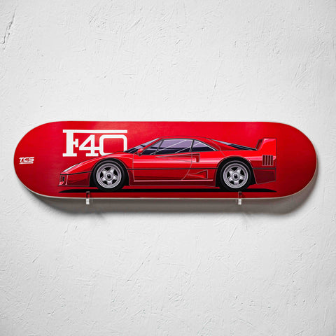 Ferrari F40 Skateboard-Deck-Wandkunst