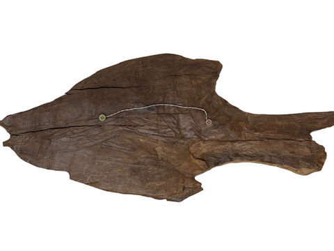 Handgeschnitzter Fisch aus Treibholz – Groß