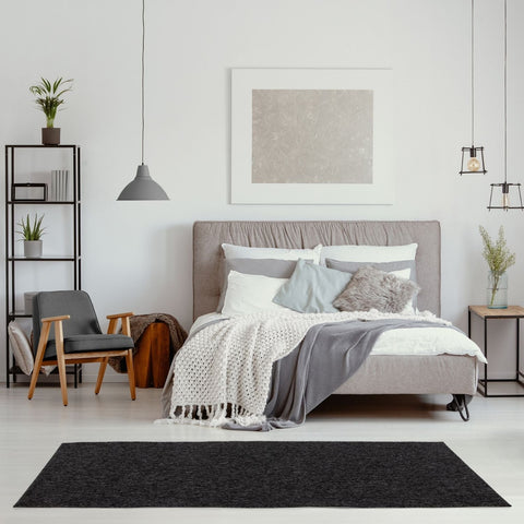 Flex Dark Grey Low Pile Solid  Rug