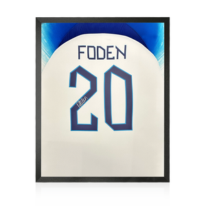 Phil Foden Signed England Shirt Compact Display