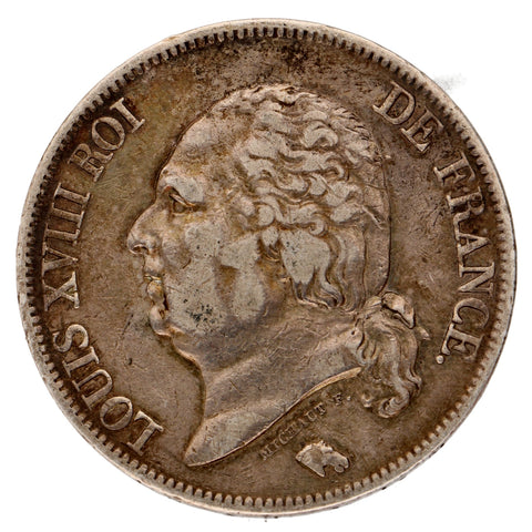 France. Louis XVIII. 5 Francs 1822 A