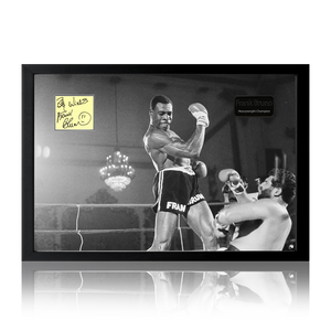 Frank Bruno Signed Boxing Cut Iconic Frame