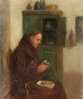 Frans Wilhelm Odelmark (1849-1937) - Monk prepares food