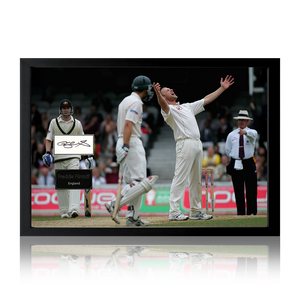 Freddie Flintoff Signed England Cricket Cut Iconic Frame