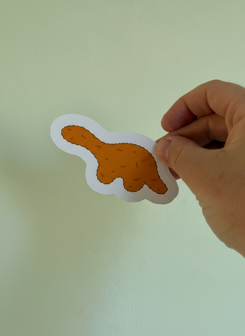Turkey Dinosaur Sticker | Nostalgic British Food Vinyl Sticker