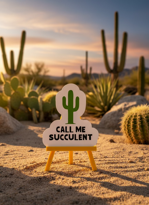 Call Me Succulent Sticker | Funny Plant Vinyl Sticker | Plant Gift