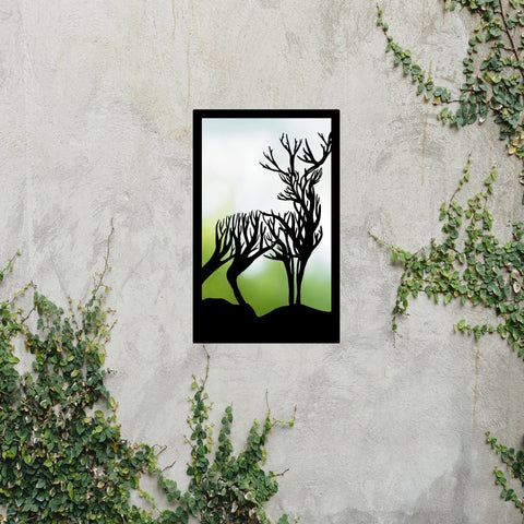 Turning Stag, SunCatcher Garden Mirror Highland Stag Design