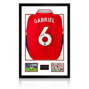 Gabriel Magalhães Signed Arsenal 24/25 Shirt Premium Frame