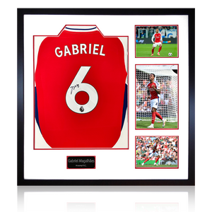 Gabriel Magalhães Signed Arsenal 24/25 Shirt Elite Frame