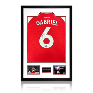 Gabriel Magalhães Signed Arsenal 25/26 Shirt Premium Frame