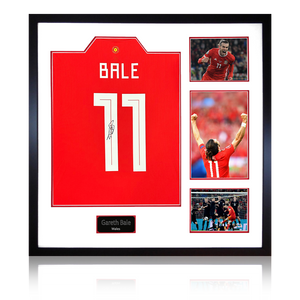 Gareth Bale Signed Wales Shirt Elite Frame