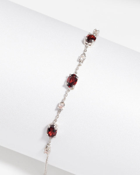 Ensemble de bijoux essentiels en grenat et argent sterling