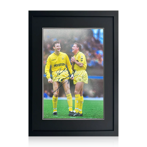 Paul Gascoigne Signed Tottenham Hotspur Image Deluxe Mount Frame