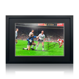 Paul Gascoigne Signed Tottenham Hotspur Image Deluxe Mount Frame