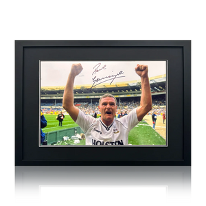 Paul Gascoigne Signed Tottenham Hotspur Image Deluxe Mount Frame