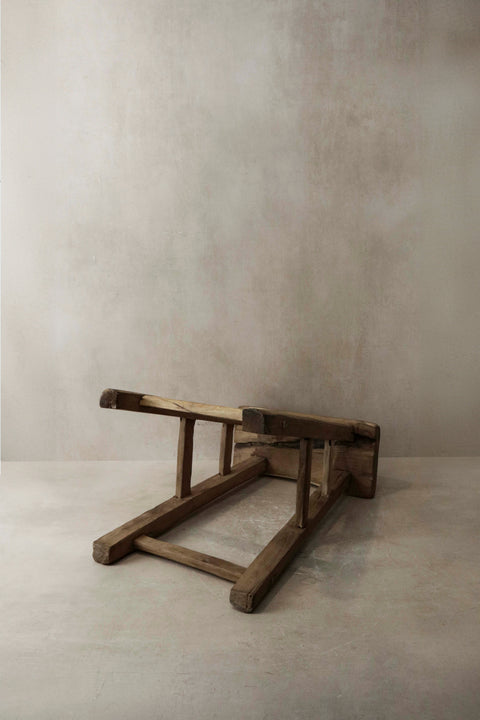 Vintage Rustic Elm Wood Stool - Medium - No 8