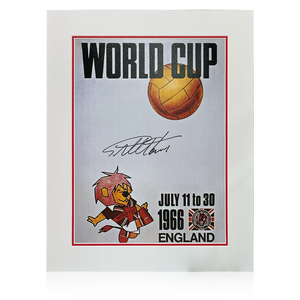Geoff Hurst Signed World Cup 1966 Poster Mount