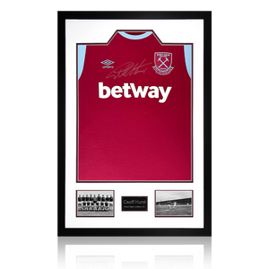 Geoff Hurst Signed West Ham Shirt Premium Frame