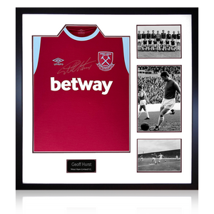 Geoff Hurst Signed West Ham Shirt Elite Frame