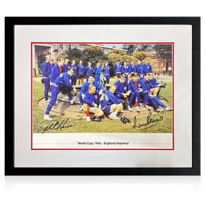 Geoff Hurst & Martin Peters Signed England Deluxe Mount Frame