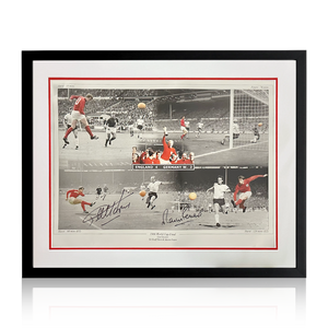 Geoff Hurst & Martin Peters Signed England Deluxe Mount Display