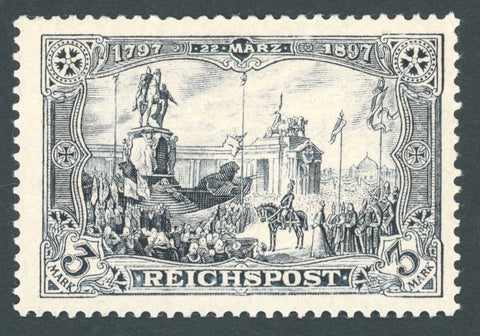 German Empire 1900 - Unused, very well-canceled 3 M violet-black Type I Mi. No. 65 I signed Jäschke BPP