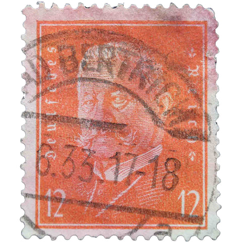 Germany 1932 12 – Pfennig Used Postage Stamp President Paul von Hindenburg