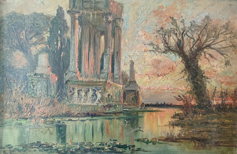 Gerolamo Varese (1860-1935) - Paesaggio onirico