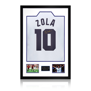 Gianfranco Zola Signed Parma Calcio 1913 Shirt Premium Frame