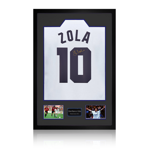 Gianfranco Zola Signed Parma Calcio 1913 Shirt Premium Frame