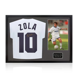 Gianfranco Zola Signed Parma Calcio 1913 Shirt Classic Frame