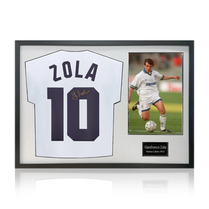 Gianfranco Zola Signed Parma Calcio 1913 Shirt Classic Frame