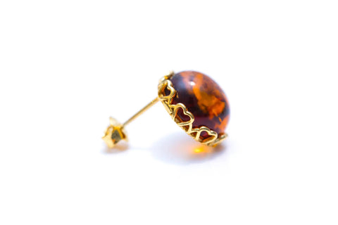 Goldene Herz-Ohrstecker