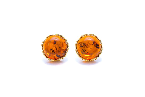 Goldene Herz-Ohrstecker