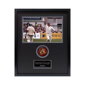 Darren Gough Signed England Cricket Ball Compact Frame