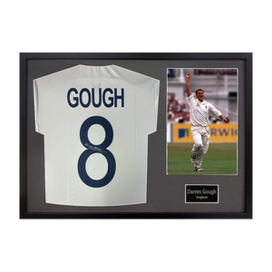 Darren Gough Signed England Cricket Shirt Classic Frame