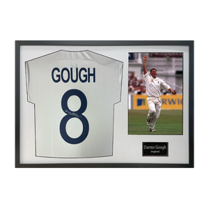 Darren Gough Signed England Cricket Shirt Classic Frame