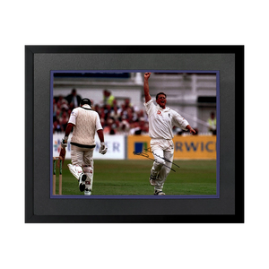 Darren Gough Signed England Cricket 16x12 Image Deluxe Mount Frame