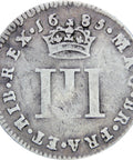 Great Britain 1685 3 Pence James II Coin Silver Maundy Coinage