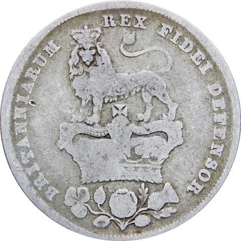 Great Britain 1826 Shilling George IV Coin Silver