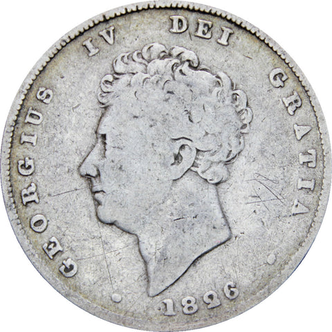 Great Britain 1826 Shilling George IV Coin Silver