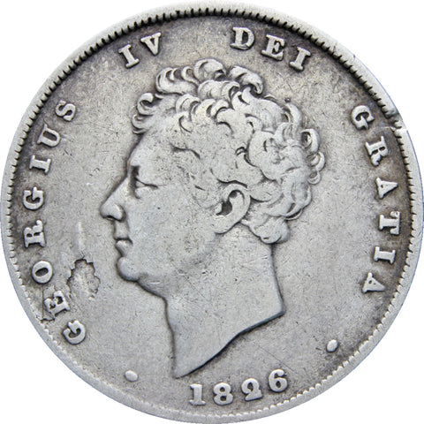 Great Britain 1826 Shilling George IV Coin Silver