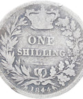 Great Britain Queen Victoria 1844 Shilling Silver Coin