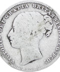 Great Britain Queen Victoria 1880 Shilling Silver Coin