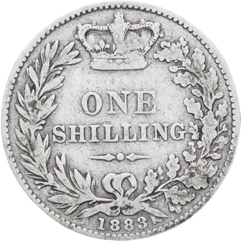 Great Britain Queen Victoria 1883 Shilling Silver Coin