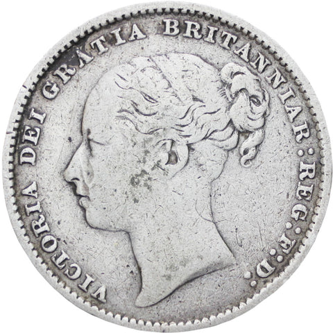 Great Britain Queen Victoria 1885 Shilling Silver Coin