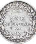 Great Britain Queen Victoria 1885 Shilling Silver Coin